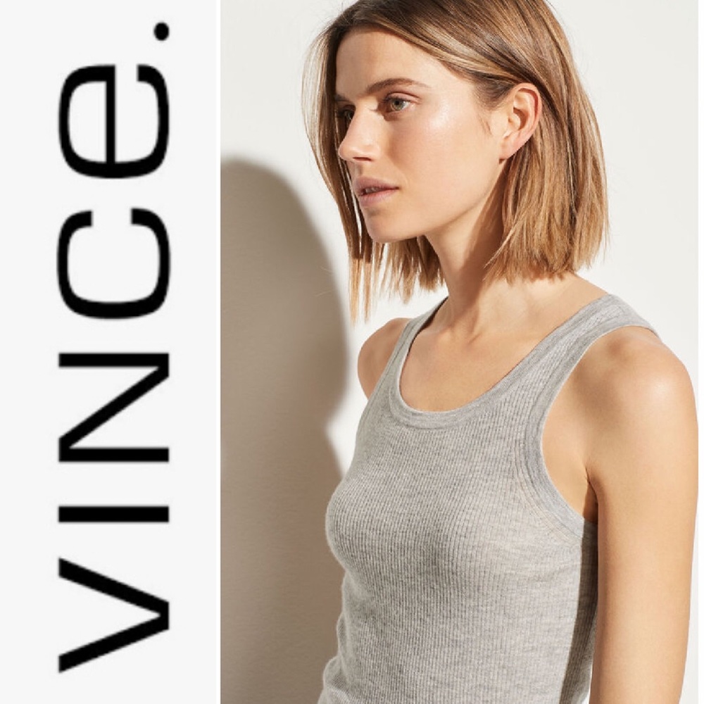 Vince Women’s Linen Grey Tank Size Medium